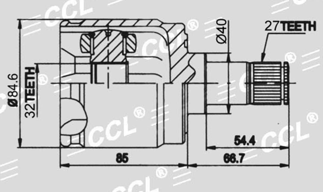 Шрус внутренний CCL RH Honda CR-V RD1 95-01 RH-руль 32*40*27