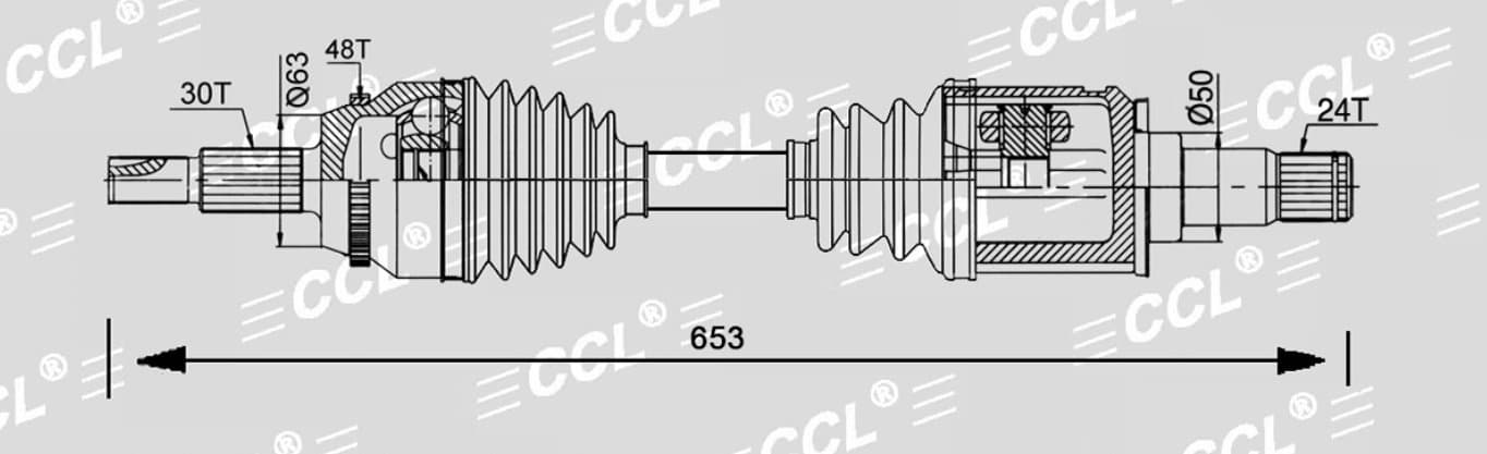 Привод CCL LH Toyota CAMRY 40 3.5/ES350 30*653*24