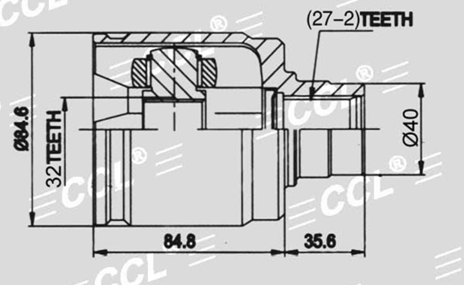 Шрус внутренний CCL LH Honda CR-V RD1 95-01 LH-руль 32*40*27