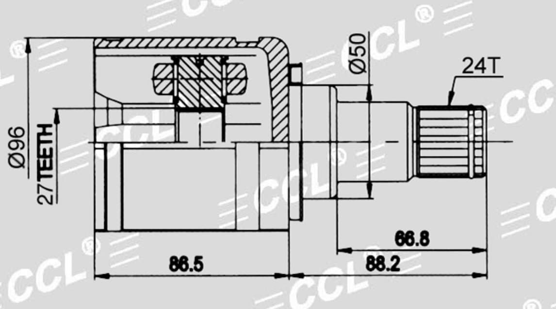 Шрус внут CCL LH Toyota CAMRY XV40 3.5 06-09 27*50*24/CAMRY XV50 11-14/HIGHLANDER XU50 13-20