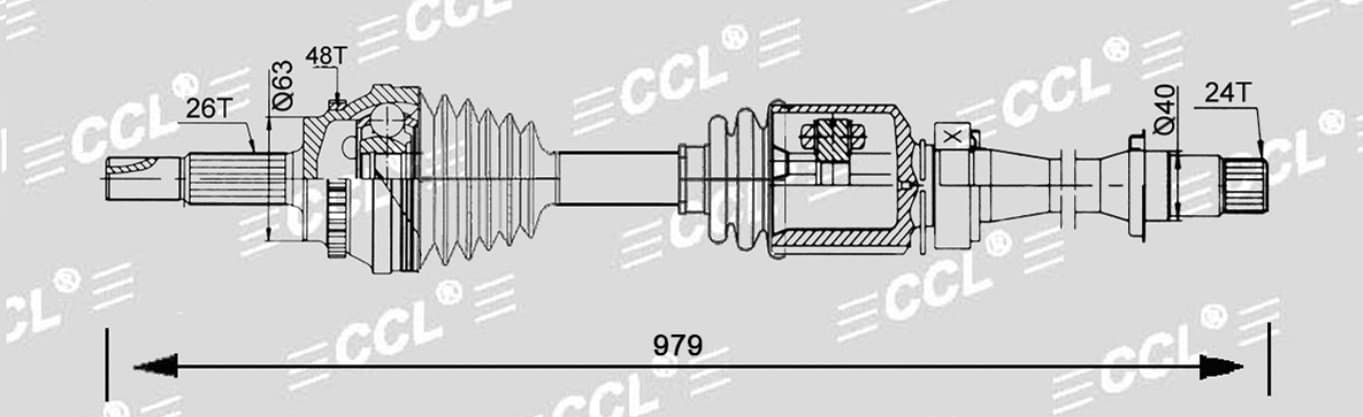 Привод CCL RH Toyota CAMRY 50 2.5 26-979*24 — фото 4