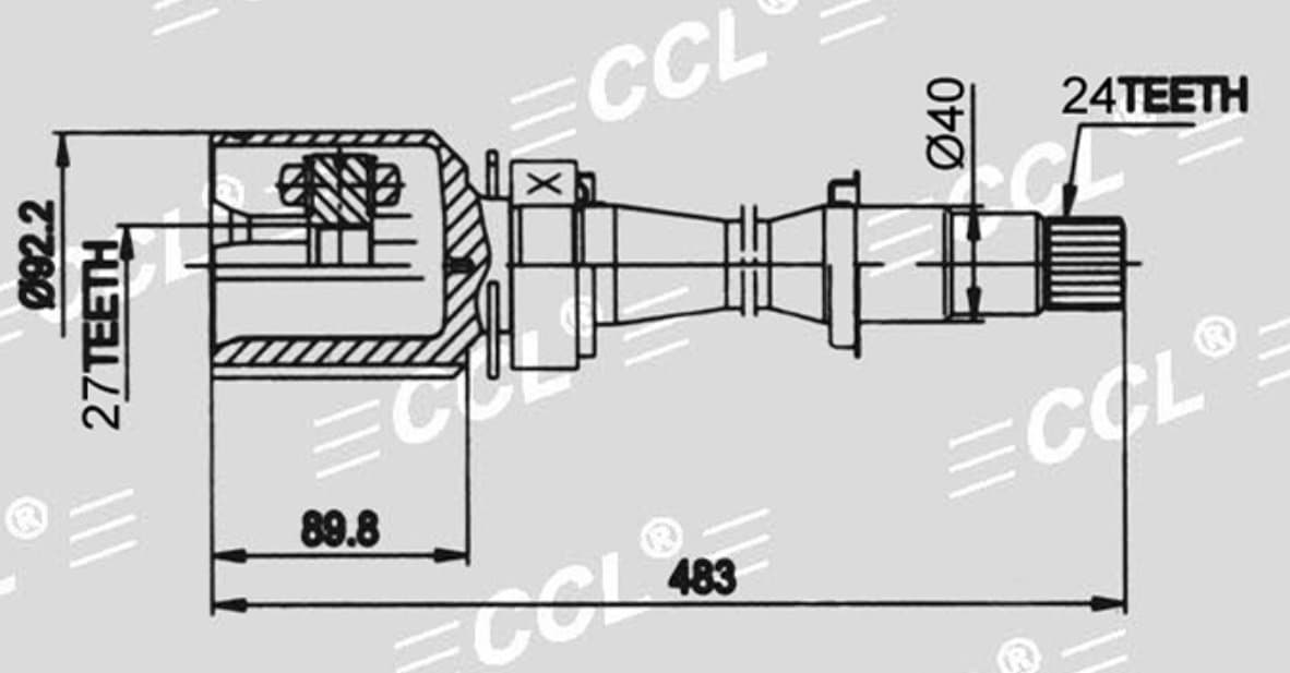 Шрус внут CCL RH Toyota CAMRY XV30 3.0 EUR 27*40*24/LEXUS ES 300 MCV30 3.0 2001-2006